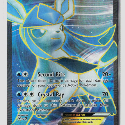 Pokemon 2016 Fates Collide Glaceon EX SR FA #116/124