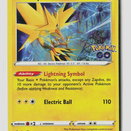Pokemon 2022 GO Zapdos #29/78
