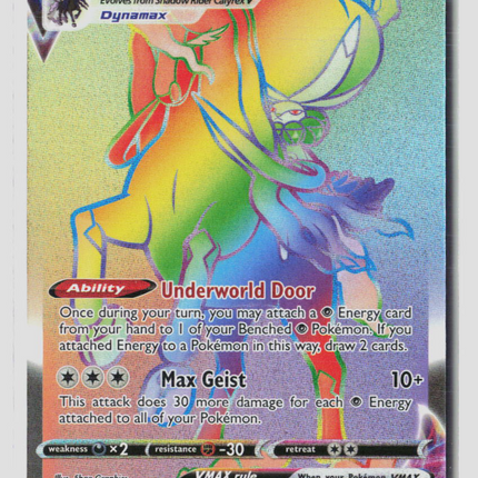 Pokemon 2021 Chilling Reign Shadow Rider Calyrex VMAX FA HR #204/198
