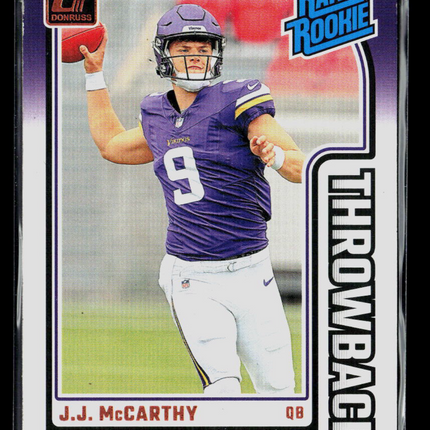 2024 Panini Donruss Football J.J. McCarthy #2 Rookie