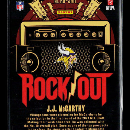 2024 Panini Absolute Football J.J. McCarthy #RO-JMY RC