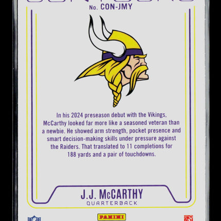 2025 Panini Phoenix Contours J.J. McCarthy #CON-JMY RC