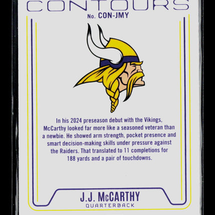 2025 Panini Phoenix Contours J.J. McCarthy #CON-JMY RC