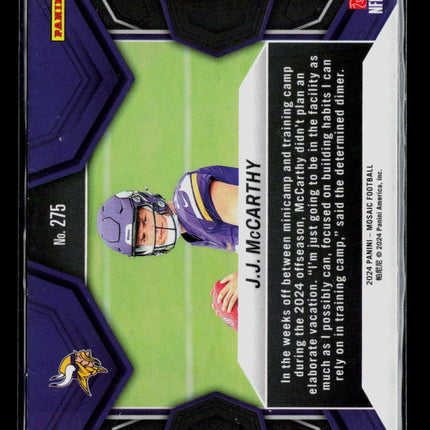 2024 Panini Mosaic J.J. McCarthy #275 RC