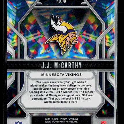 2024 Panini Prizm Football J.J. McCarthy #8 RC