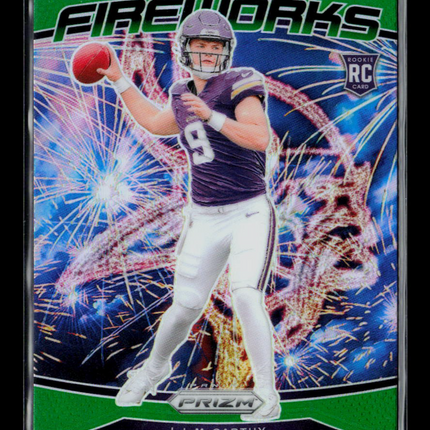 2024 Panini Prizm Football J.J. McCarthy #18 Green RC
