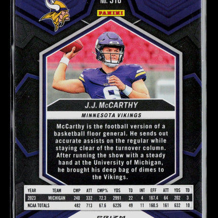 2024 Panini Mosaic J.J. McCarthy #310 Silver RC