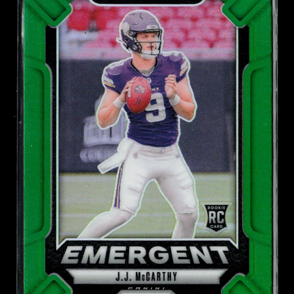2024 Panini Prizm Football J.J. McCarthy #19 Green RC