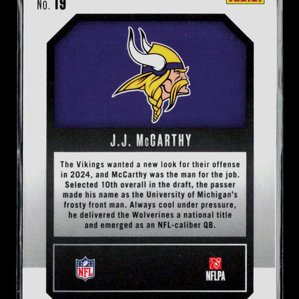 2024 Panini Prizm Football J.J. McCarthy #19 Green RC