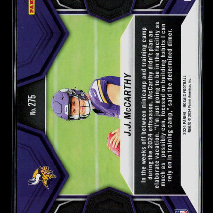 2024 Panini Mosaic J.J. McCarthy #275 RC