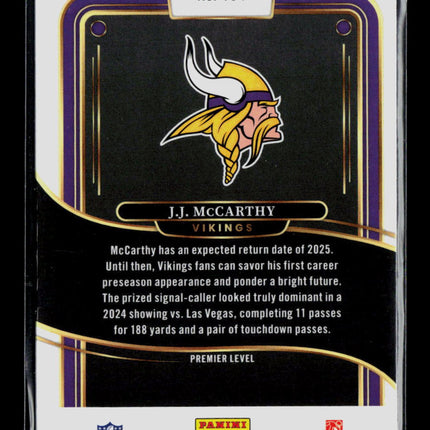 2025 Panini Select Football J.J. McCarthy #134 RC
