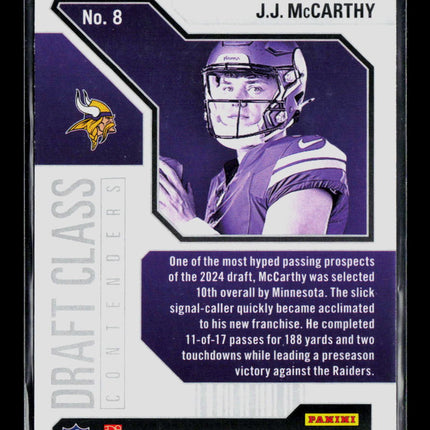2025 Panini Contenders J.J. McCarthy #8