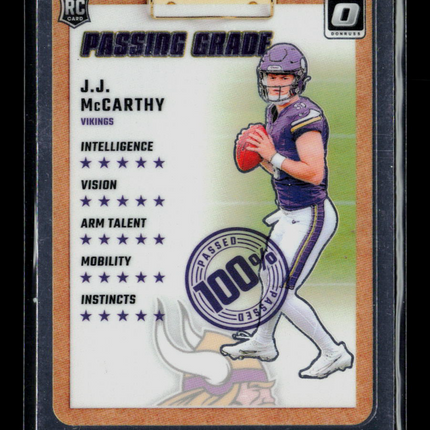 2024 Panini Donruss Optic J.J. McCarthy #6 Rookie RC