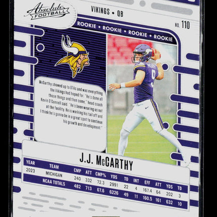 2024 Panini Absolute Football J.J. McCarthy #110 RC