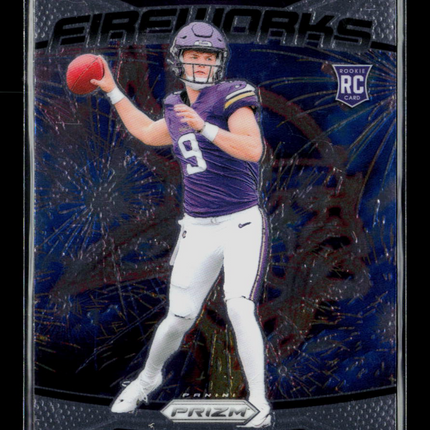2024 Panini Prizm Football Fireworks J.J. McCarthy #18 RC