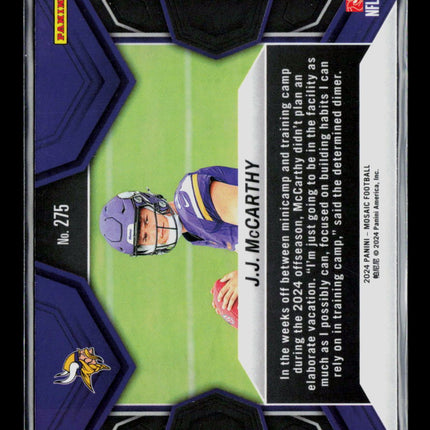 2024 Panini Mosaic J.J. McCarthy #275 RC