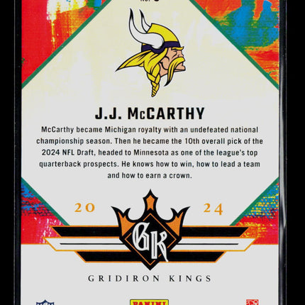2024 Panini Donruss Gridiron Kings J.J. McCarthy #5