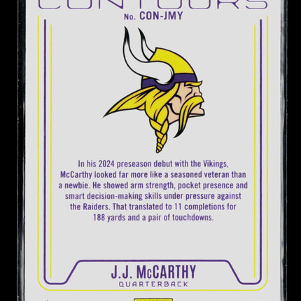 2025 Panini Phoenix Contours J.J. McCarthy #CON-JMY RC