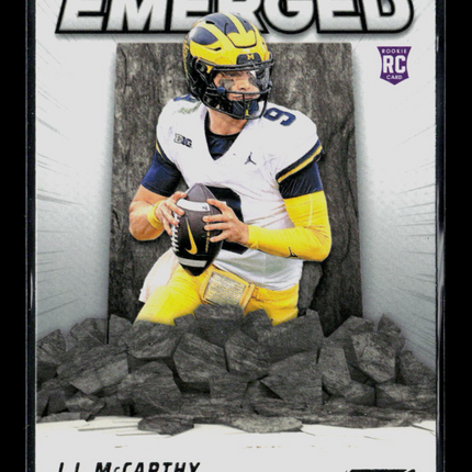 2024 Panini Score Football Emerged J.J. McCarthy #EM-JMY RC