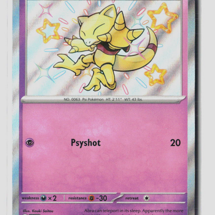 Pokemon 2024 Paldean Fates Abra #148/91