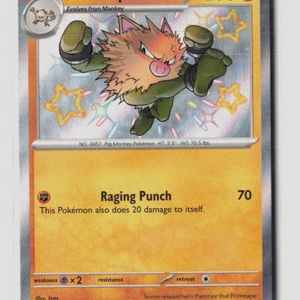 Pokemon 2024 Paldean Fates Primeape #170/91