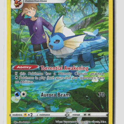 Pokemon 2022 Brilliant Stars Vaporeon CHR #TG02/TG30