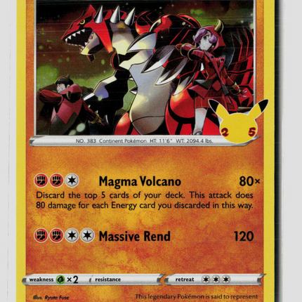 Pokemon 2021 Celebrations Groudon #17/25