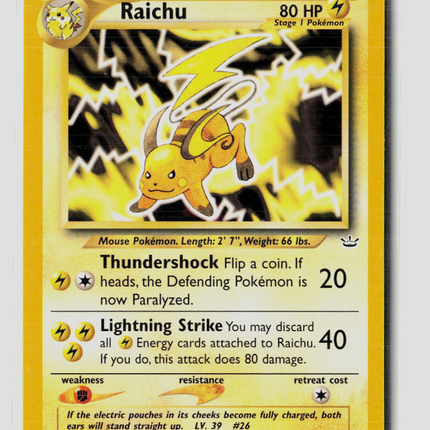 Pokemon 2001 Neo Revelation Raichu #21/64