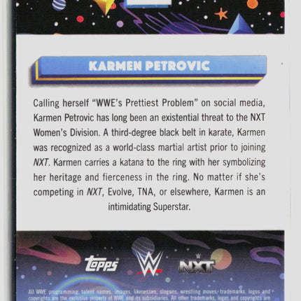 2026 Topps Chrome WWE Karmen Petrovic #152 Magenta Lava Refractor 01/1293