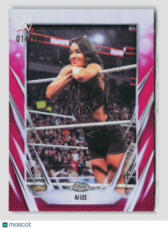 2026 Topps Chrome WWE AJ Lee #105 Pink 014/399