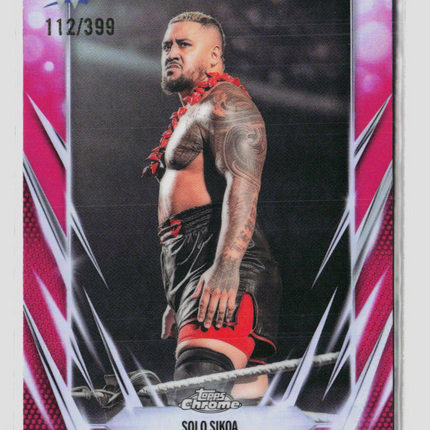 2026 Topps Chrome WWE Solo Sikoa #63 Magenta Refractor 112/399