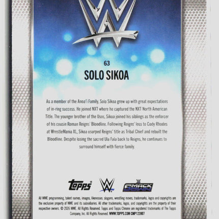 2026 Topps Chrome WWE Solo Sikoa #63 Magenta Refractor 112/399