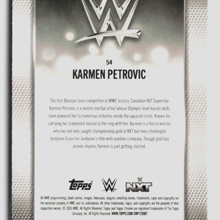 2025 Topps Chrome WWE Karmen Petrovic #54 Pink Refractor