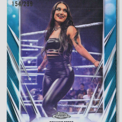 2026 Topps Chrome WWE Roxanne Perez #65 Teal Refractor 154/299
