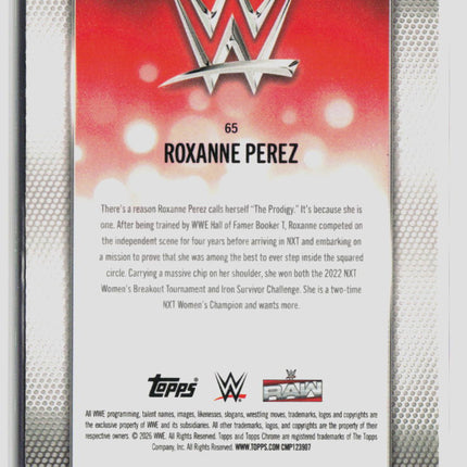 2026 Topps Chrome WWE Roxanne Perez #65 Teal Refractor 154/299