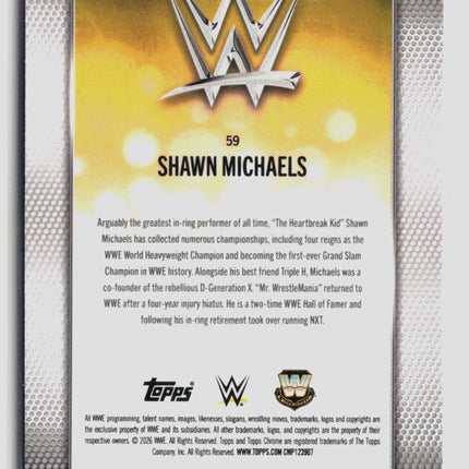 2026 Topps Chrome WWE Shawn Michaels #59 100/299