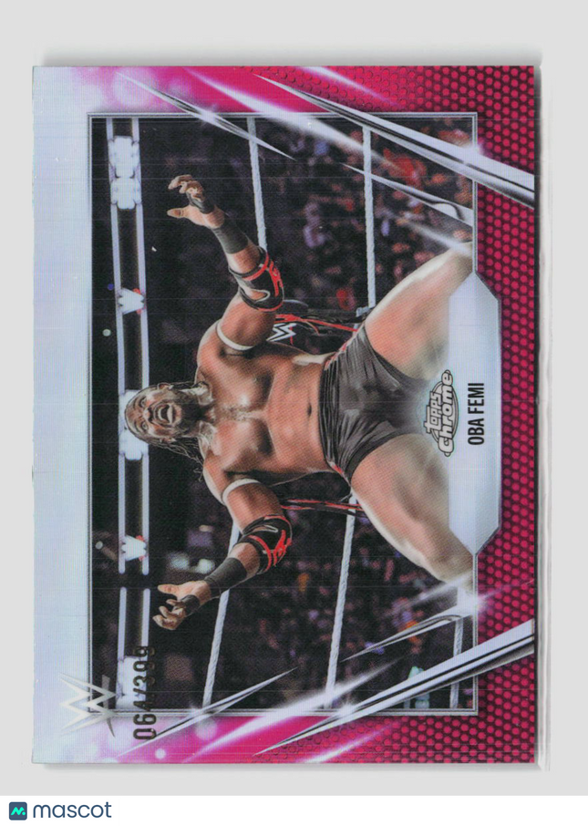 2026 Topps Chrome WWE Oba Femi #120 Magenta Refractor