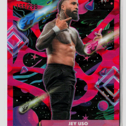 2026 Topps Chrome WWE Jey Uso #2 Pink Lava 166/299