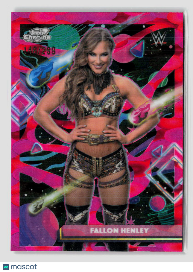 2026 Topps Chrome WWE Fallon Henley #60 Magenta Refractor 146/299