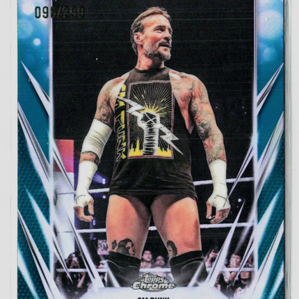 2026 Topps Chrome WWE CM Punk #49 Teal 096/299