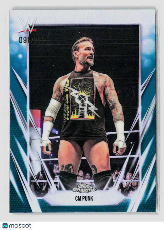 2026 Topps Chrome WWE CM Punk #49 Teal 096/299