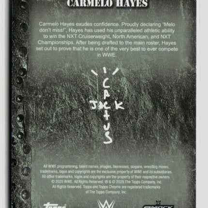 2025 Topps Chrome WWE Cactus Jack Carmelo Hayes #74