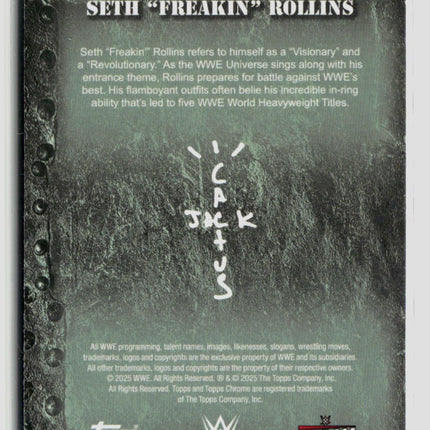 2025 Topps Chrome WWE Cactus Jack Seth "Freakin" Rollins #17