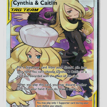 Pokemon 2019 Cosmic Eclipse Cynthia & Caitlin SR FA #228/236