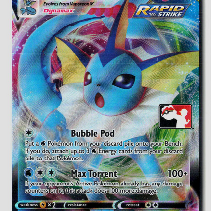 Pokemon 2021 Evolving Skies Vaporeon VMAX RRR #30/203