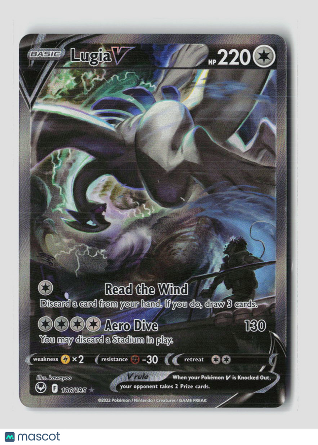 Pokemon 2022 Silver Tempest Lugia V SR FA #186/195