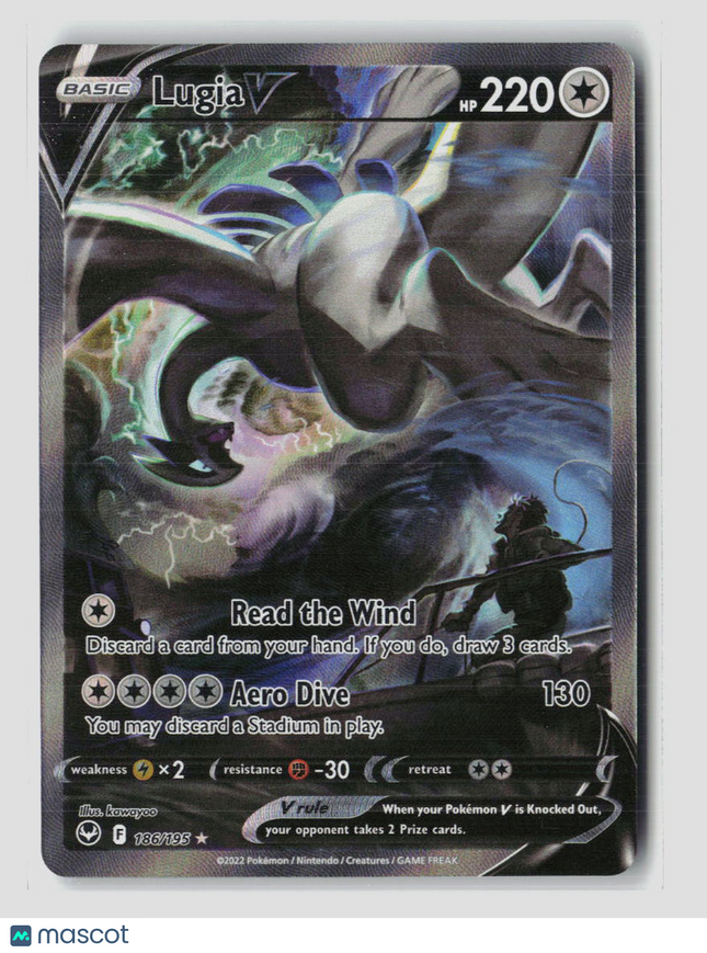 Pokemon 2022 Silver Tempest Lugia V UR FA #186/195
