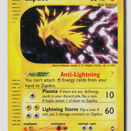 Pokemon 2003 Aquapolis Zapdos #H32/H32