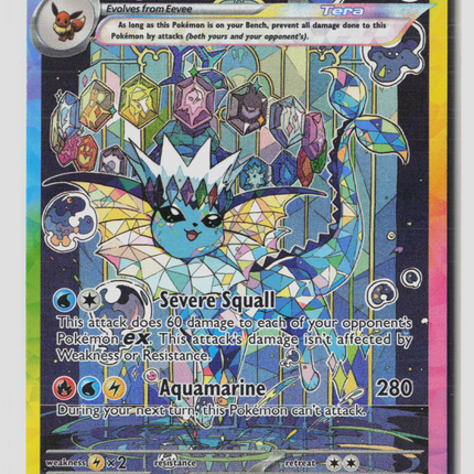 Pokemon 2025 Prismatic Evolutions Vaporeon EX SAR #149/131