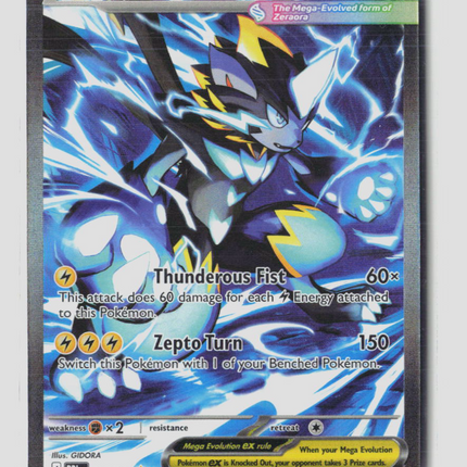Pokemon Pitch Black Mega Zeraora EX SAR #114/84
